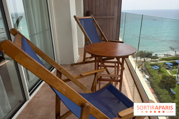 Villa Le Blanc Gran Meliá : balcon privatif avec vue sur la mer