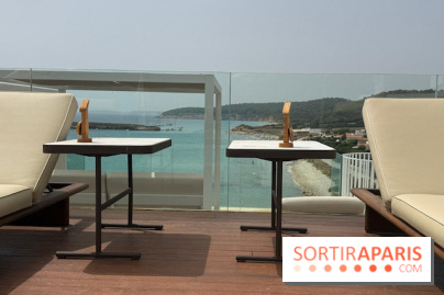 Villa Le Blanc Gran Meliá : bain de soleil du rooftop avec vue sur la baie