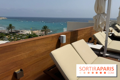 Villa Le Blanc Gran Meliá : bain de soleil du rooftop avec vue mer