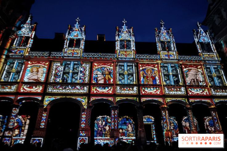 Projection des vitraux