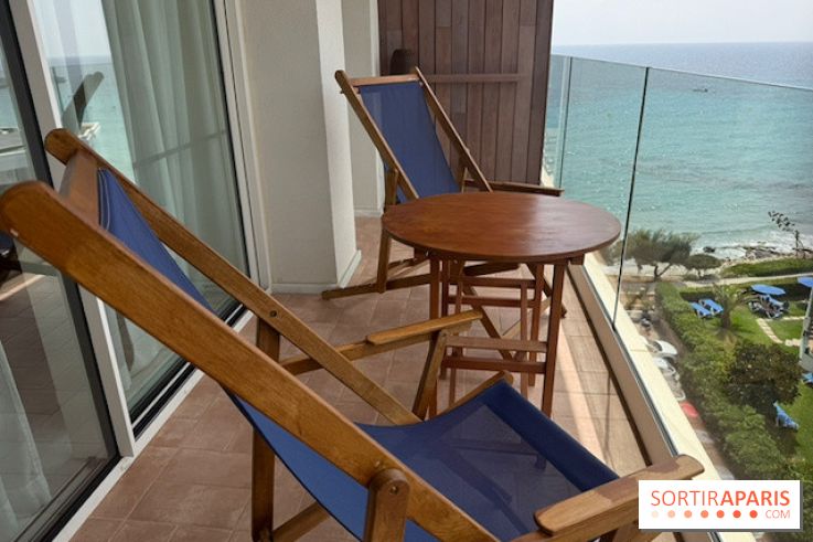 Villa Le Blanc Gran Meliá : balcon privatif avec vue sur la mer