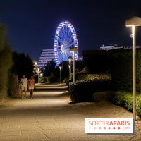 La grande roue de La Grande-Motte de nuit