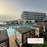 Villa Le Blanc Gran Meliá : piscine principale au coucher du soleil