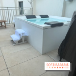 Le bain à remous du spa Le Cocon