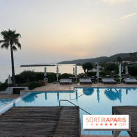 Villa Le Blanc Gran Meliá : piscine principale en fin de journée
