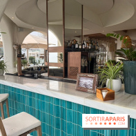 Le Blanc Grand Café : comptoir du bar