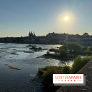 Vue sur Blois au coucher du soleil