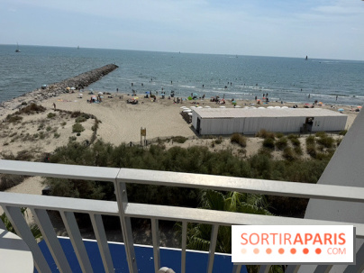 La plage vue depuis le dernier étage